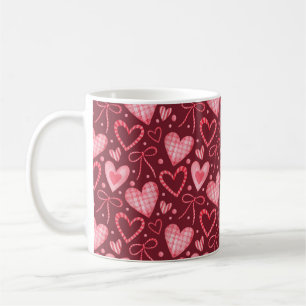 Nahtlose Aquarellmuster in rosa Farben Kaffeetasse