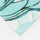 Nahtlose Aquarellmuster mit eleganter Libelle Fleecedecke (Ecke)