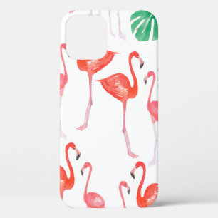 Nahtlose Aquarellmuster mit Flamingo-Familie w Case-Mate iPhone Hülle