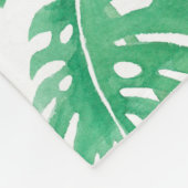 Nahtlose Aquarellmuster mit Flamingo-Familie w Fleecedecke (Ecke)