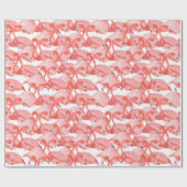 Nahtlose Aquarellmuster mit Flamingo-Klein Geschenkpapier (Flach)