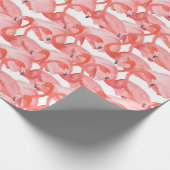 Nahtlose Aquarellmuster mit Flamingo-Klein Geschenkpapier (Ecke)