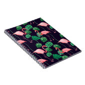 Nahtlose Aquarellmuster mit Flamingo Notizblock (Rechte Seite)