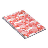 Nahtlose Aquarellmuster mit Flamingos Notizblock (Rechte Seite)