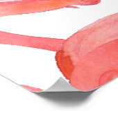Nahtlose Aquarellmuster mit Flamingos Poster (Ecke)