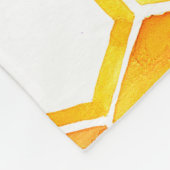 Nahtlose Aquarellmuster mit Honigwaben und li Fleecedecke (Ecke)