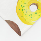 Nahtlose Aquarellmuster mit kleinen Donuts Fleecedecke (Ecke)
