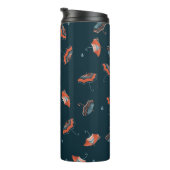 Nahtlose Aquarellmuster mit lustigem Regenschirm Thermosbecher (Nach rechts gedreht)