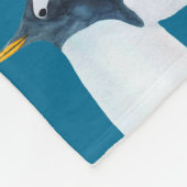 Nahtlose Aquarellmuster mit Pinguin Fleecedecke (Ecke)