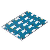 Nahtlose Aquarellmuster mit Pinguin Notizblock (Linke Seite)
