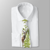 nahtlose Aquarellmuster mit Reh auf Blätter Krawatte (Gebunden)