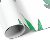 Nahtlose Aquarellmuster mit Sukkulturen Geschenkpapier (Rolleneckpunkt)