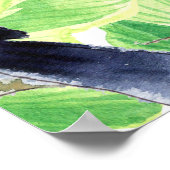 Nahtlose Aquarellmuster mit Toucan l Poster (Ecke)