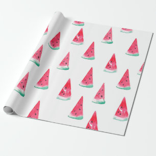 Nahtlose Aquarellmuster mit Wassermelone Geschenkpapier