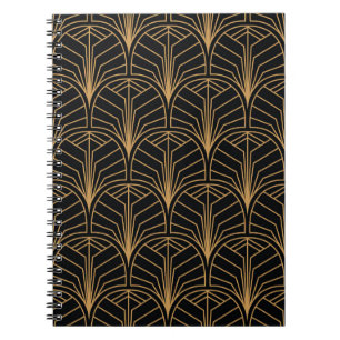 Nahtlose Art Deco Muster. Vintag minimalistisch Notizblock
