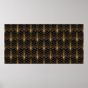 Nahtlose Art Deco Muster. Vintag minimalistisch Poster