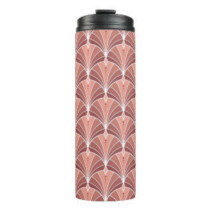 Nahtlose Art-Déco-Muster. Vintag minimalistisch Thermosbecher