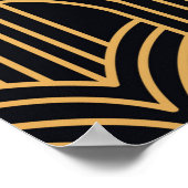 Nahtlose Art Deco Muster. Vintager geometrischer G Poster (Ecke)