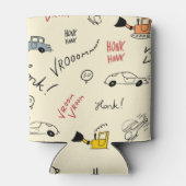 Nahtlose Autokizzen: Kinderblatt Dosenkühler (Rückseite)