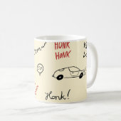 Nahtlose Autokizzen: Kinderblatt Kaffeetasse (VorderseiteRechts)