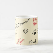 Nahtlose Autokizzen: Kinderblatt Kaffeetasse (Mittel)