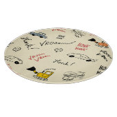 Nahtlose Autokizzen: Kinderblatt Schneidebrett (Ecke)