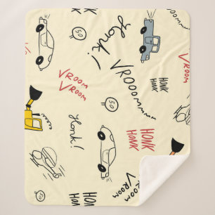 Nahtlose Autokizzen: Kinderblatt Sherpadecke