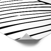 Nahtlose Bananenblattmuster im Hintergrund. Schwar Poster (Ecke)