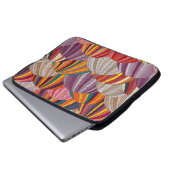 Nahtlose bestickte gewölbte Muster. Weiden und Laptopschutzhülle (Vorne Knopf)