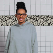 Nahtlose Bio Schwarzweißmuster Fliese