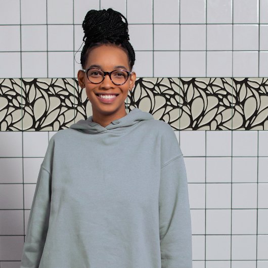 Nahtlose Bio Schwarzweißmuster Fliese