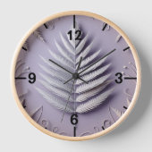 Nahtlose Blätter Design Wall Uhr (Vorderseite)