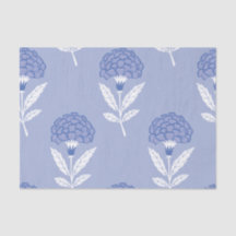 Nahtlose blaue Blume Muster decoupage Tissue Papa
