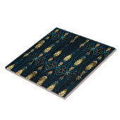 Nahtlose Blue Gold Keramik Tile Fliese (Seite)