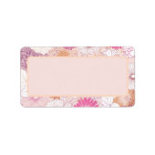 Nahtlose Blume Adressaufkleber (Vorne)