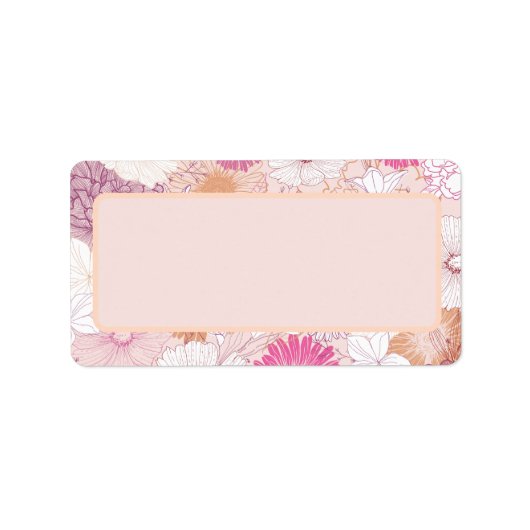 Nahtlose Blume Adressaufkleber (Vorne)