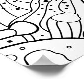Nahtlose Blume des Steinbrechs Poster (Ecke)