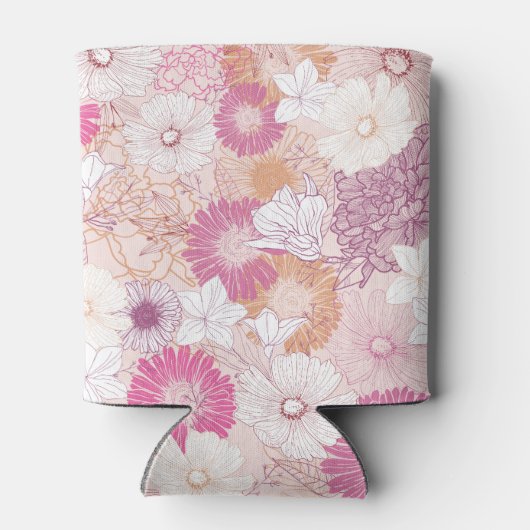 Nahtlose Blume Dosenkühler (Rückseite)