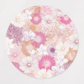 Nahtlose Blume Etiketten (Design 2)