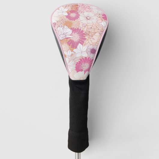 Nahtlose Blume Golf Headcover (Vorderseite)