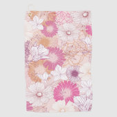 Nahtlose Blume Golfhandtuch (Vorderseite)