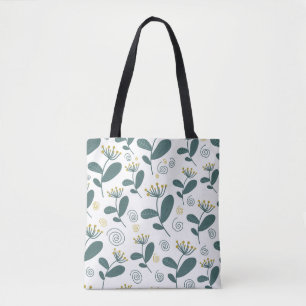 Nahtlose Blume im skandinavischen Stil. Tasche