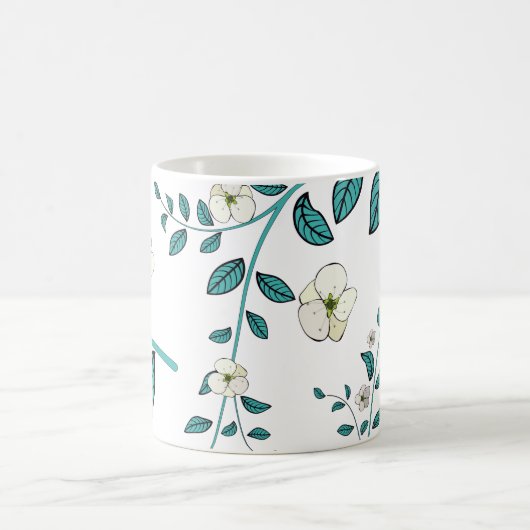 Nahtlose Blume Kaffeetasse (Mittel)