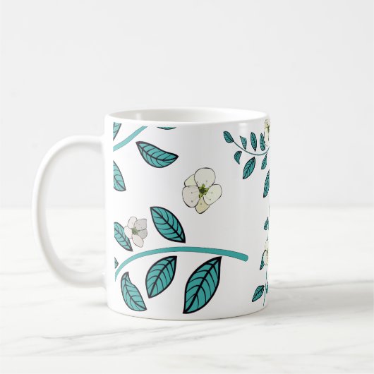 Nahtlose Blume Kaffeetasse (Links)