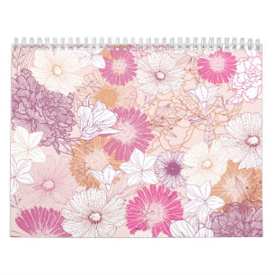 Nahtlose Blume Kalender
