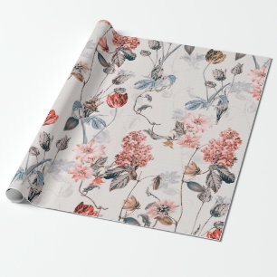 nahtlose Blume mit heller Hintergrundblume Geschenkpapier