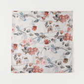 nahtlose Blume mit heller Hintergrundblume Wandteppich (Vorderseite (Horizontal))