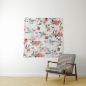 nahtlose Blume mit heller Hintergrundblume Wandteppich (Beispiel (Horizontal))