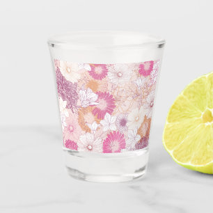 Nahtlose Blume Schnapsglas