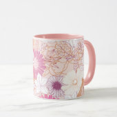 Nahtlose Blume Tasse (VorderseiteRechts)